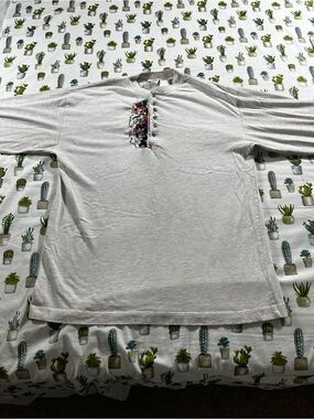 The Disney Store Henley T Shirt LS Women’s Mickey & Friends Embroidered Gray
